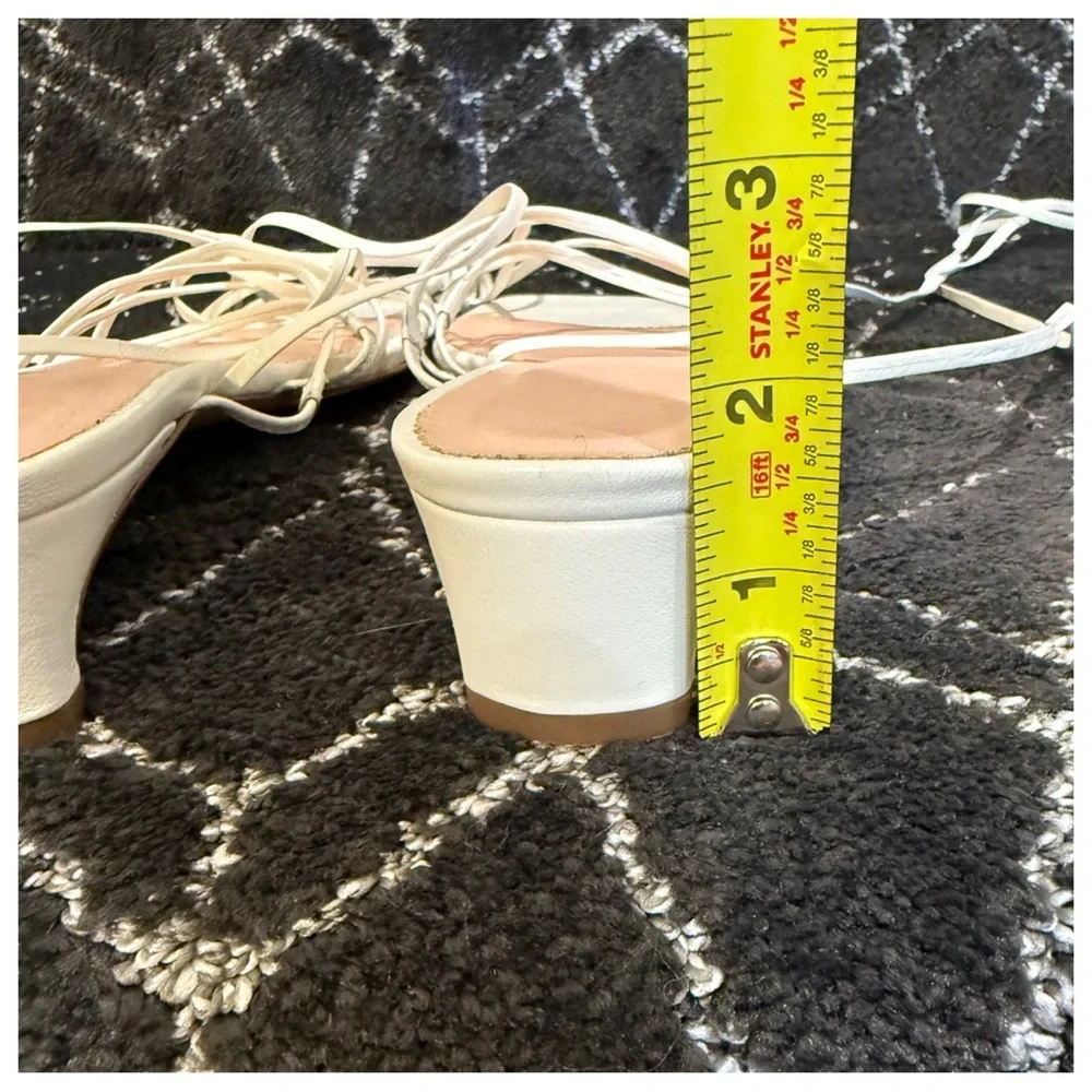 New J Crew Sardinia ankle-wrap heeled sandals